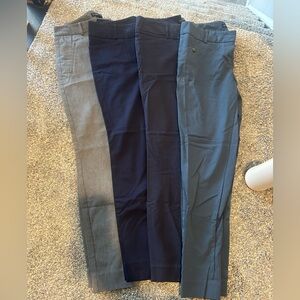 The Limited Women’s Exact Stretch Slacks 4 Pairs - Gray, Navy, Blue, Black